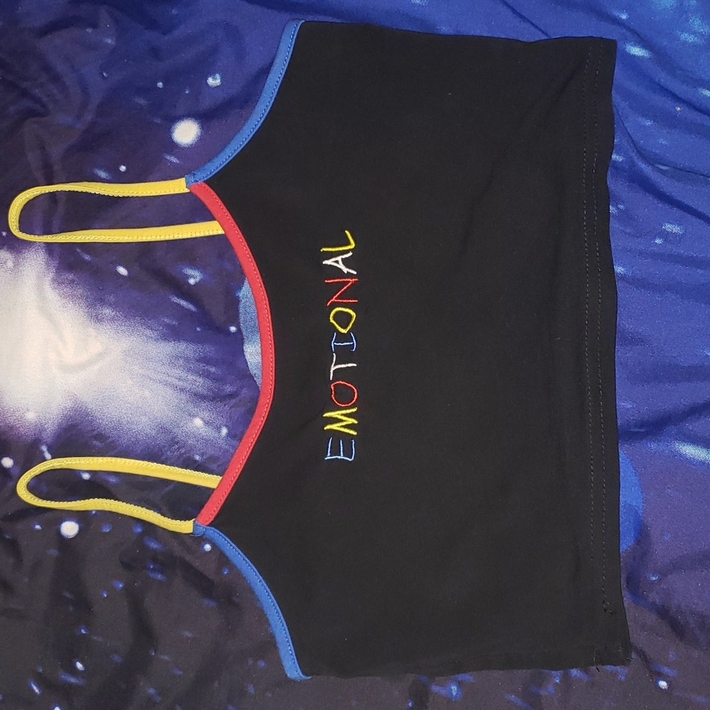 Emotional logo 90's colored Tank Top/Crop Top